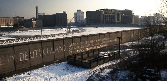 Berlin Wall Potsdamer Platz November 1975 looking east
