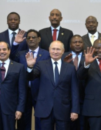 The heads of delegations attending the Russia-Africa Summit pose for photographs. October 24, 2019; Sochi, Russia (Source: en.kremlin.ru)