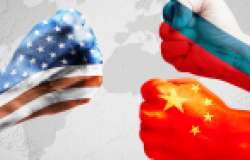 US, China, and Russia Fists