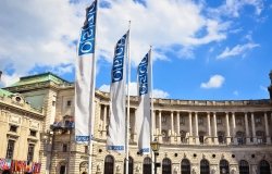 OSCE flags in Vienna